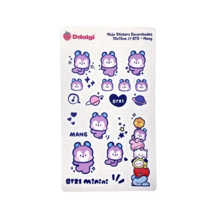 Hoja de stickers BTS | BT21 Mang