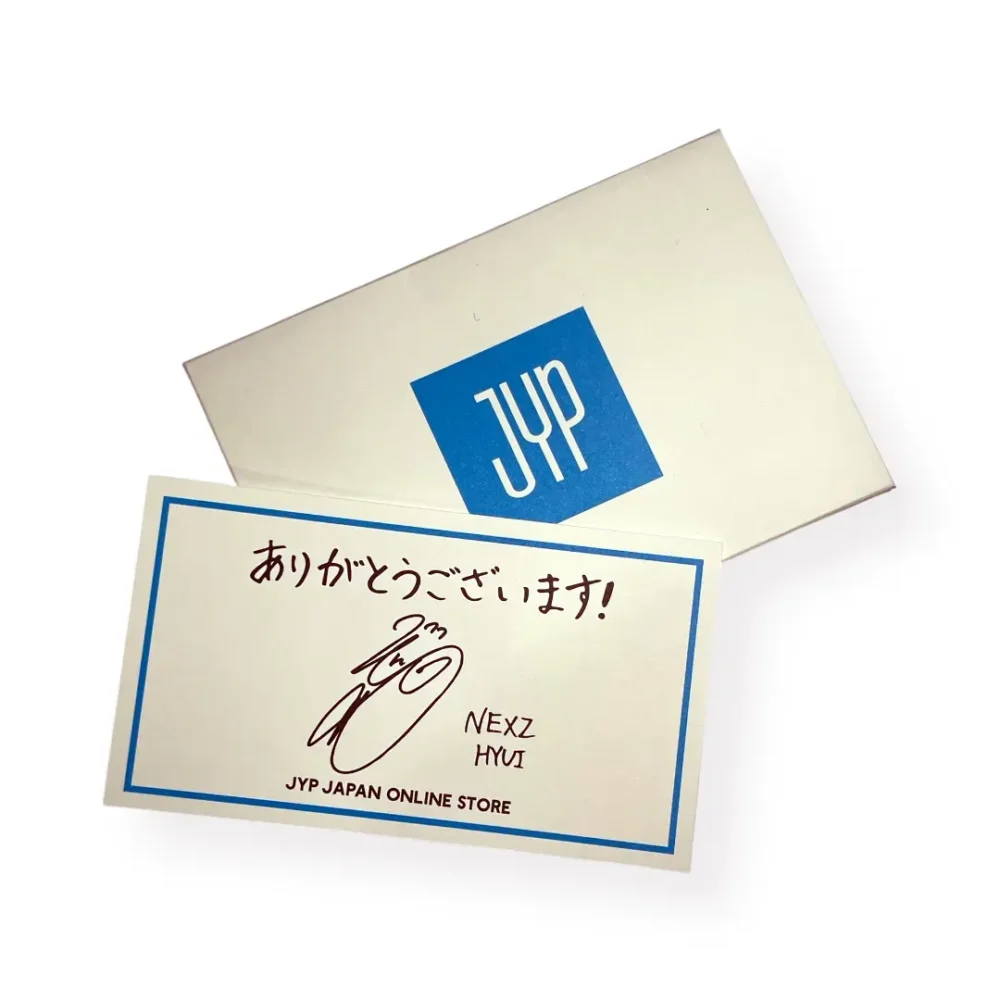 Tarjeta de agradecimiento JYP | Nexz Hyui