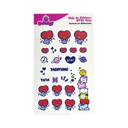 Hoja de stickers BTS | BT21 Tata