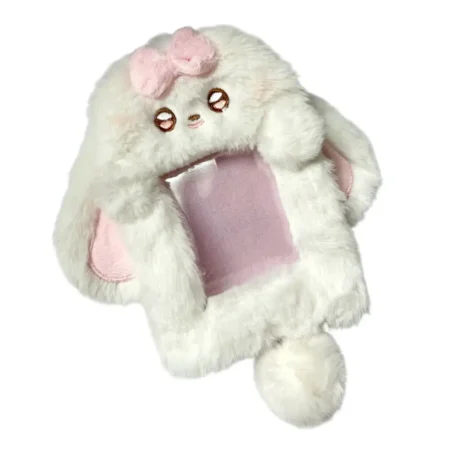 Cardholder Peluche | Conejo blanco con rosado