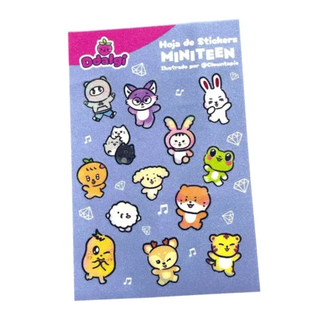 Hoja de stickers Seventeen | Miniteen