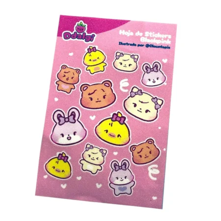 Hoja de stickers Blackpink Plushies