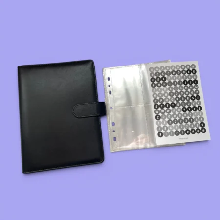 Binder Macaron A5 | Negro (+ 10 hojas doble cara)