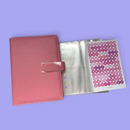 Binder Macaron A5 | Rosado Glitter (+ 10 hojas doble cara)
