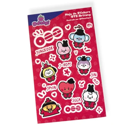 Hoja de stickers BTS | BT21 Arirang