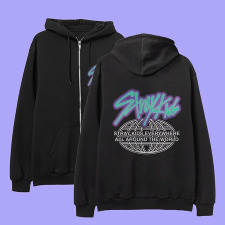 Hoodie Fanmade Stray Kids Everywhere All Around The World