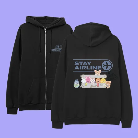 Hoodie Fanmade SKZOO Everywhere All Around The World | Stay Airline