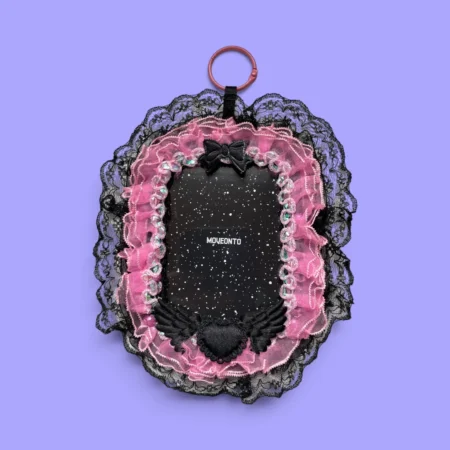 Toploader Decorado | Encajes Negro y Rosa